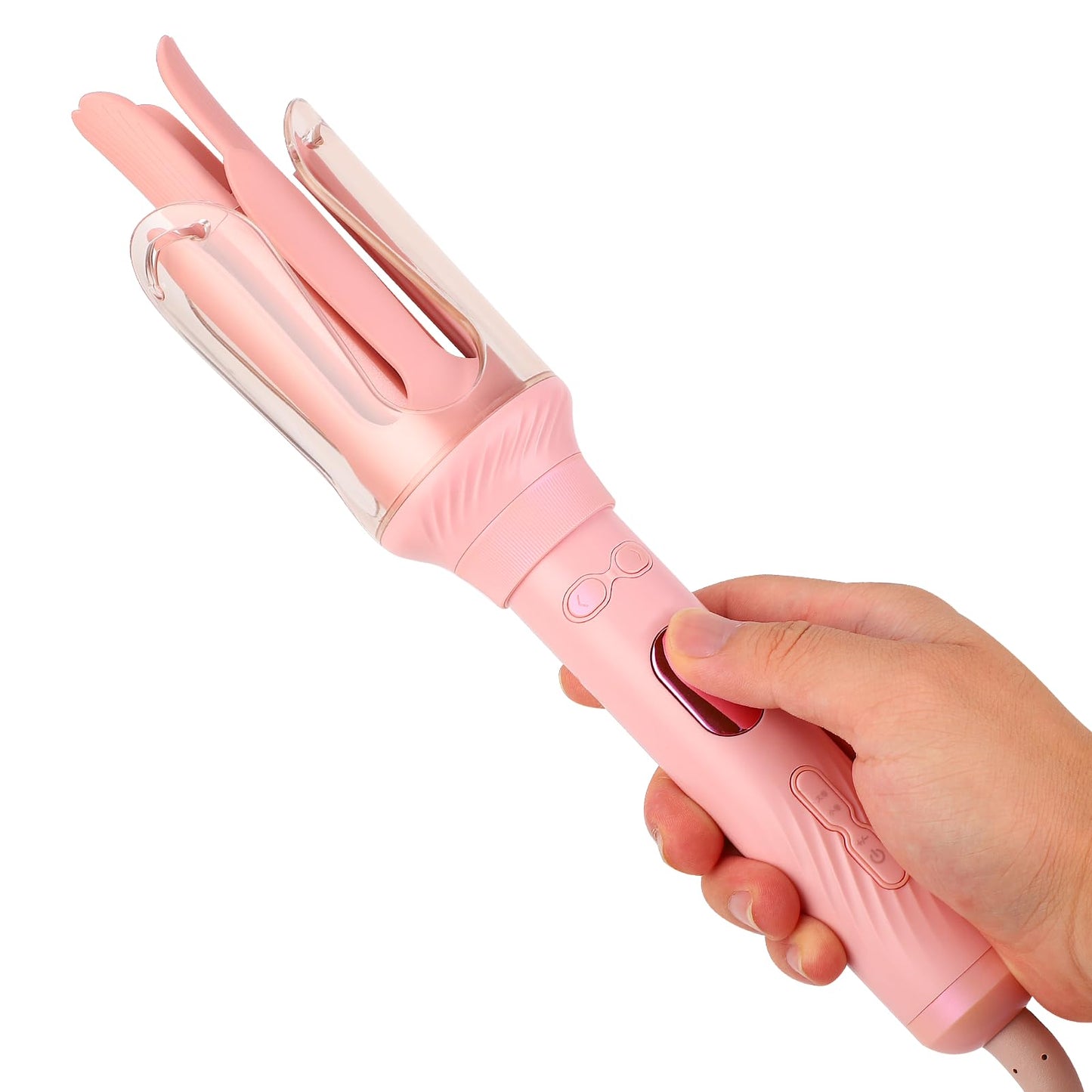 Automatic Hair Curler with PTC Ceramic Technology - 30s Fast Heat Up, 3 Temperature Settings (160?C/180?C/210?C), Forward/Backward Rotation Anti-Scald
