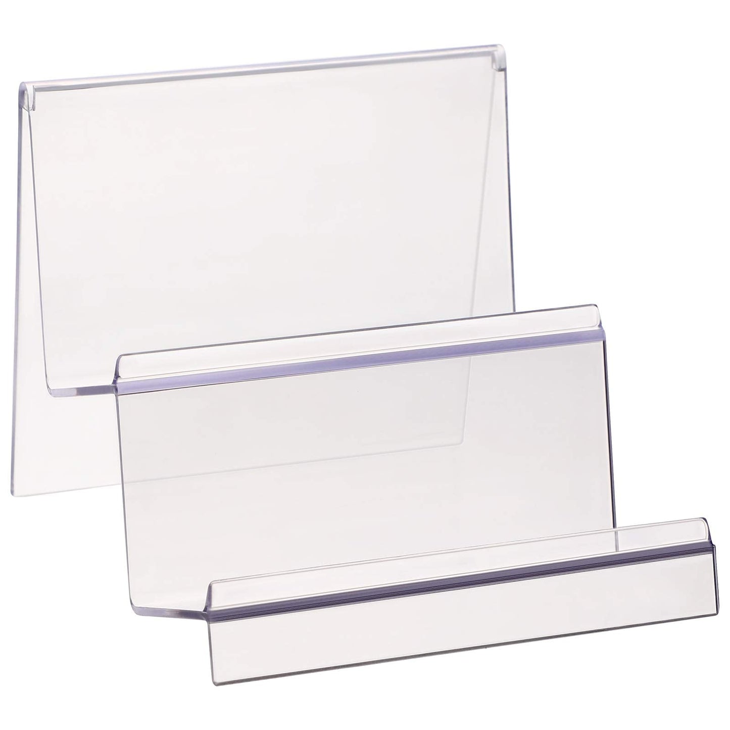 Cabilock Clear Acrylic Desktop Wallet Rack 2 Tier Storage Display Stand Holder for Purse Handbag Organizer Compact 5.71 X 5.51 X 4.72 Inch