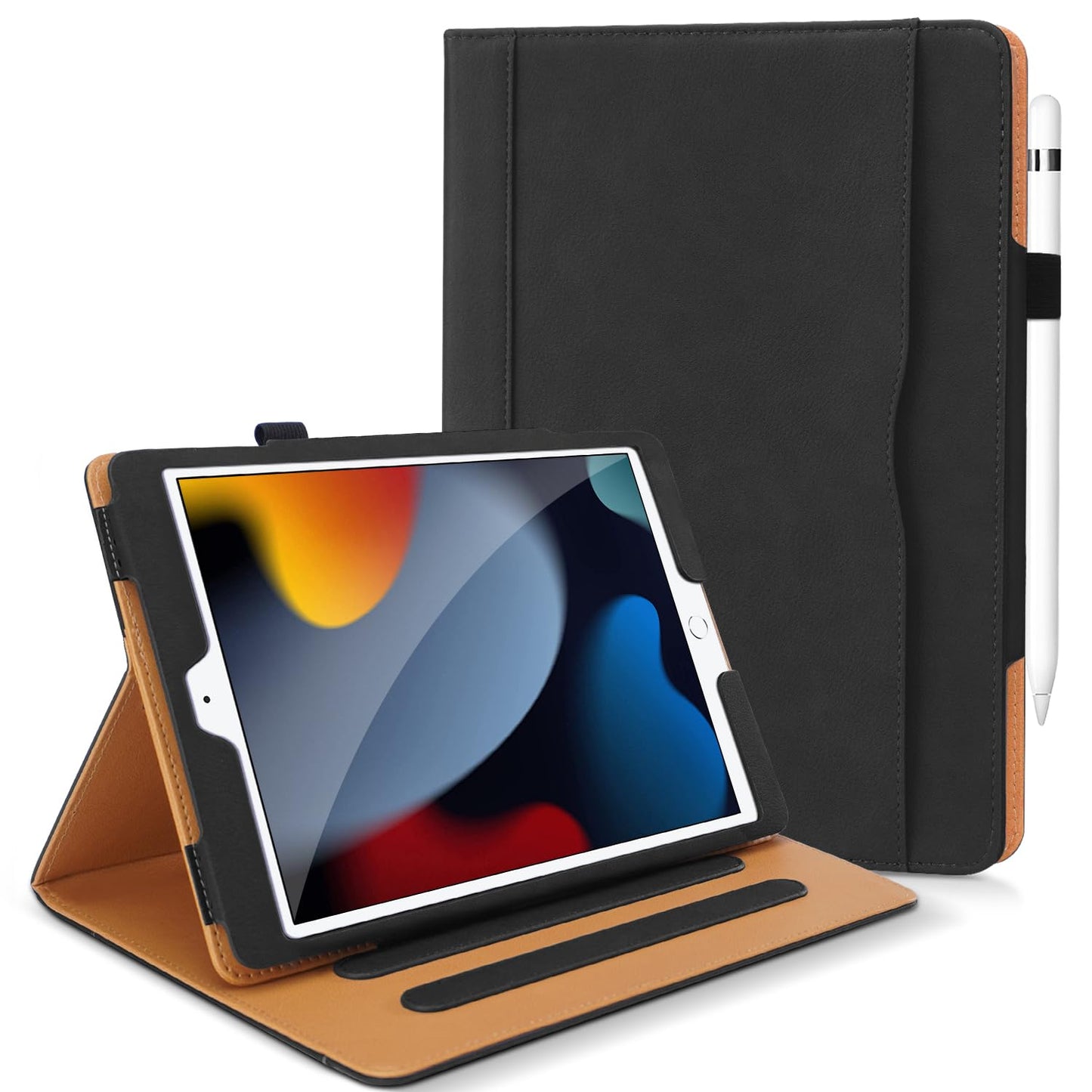 DAORANGE for iPad 9th / 8th / 7th Generation Case (10.2-Inch, 2021/2020/2019 Model), PU-Leather Folio Cover with Pencil Holder, Auto Sleep/Wake &