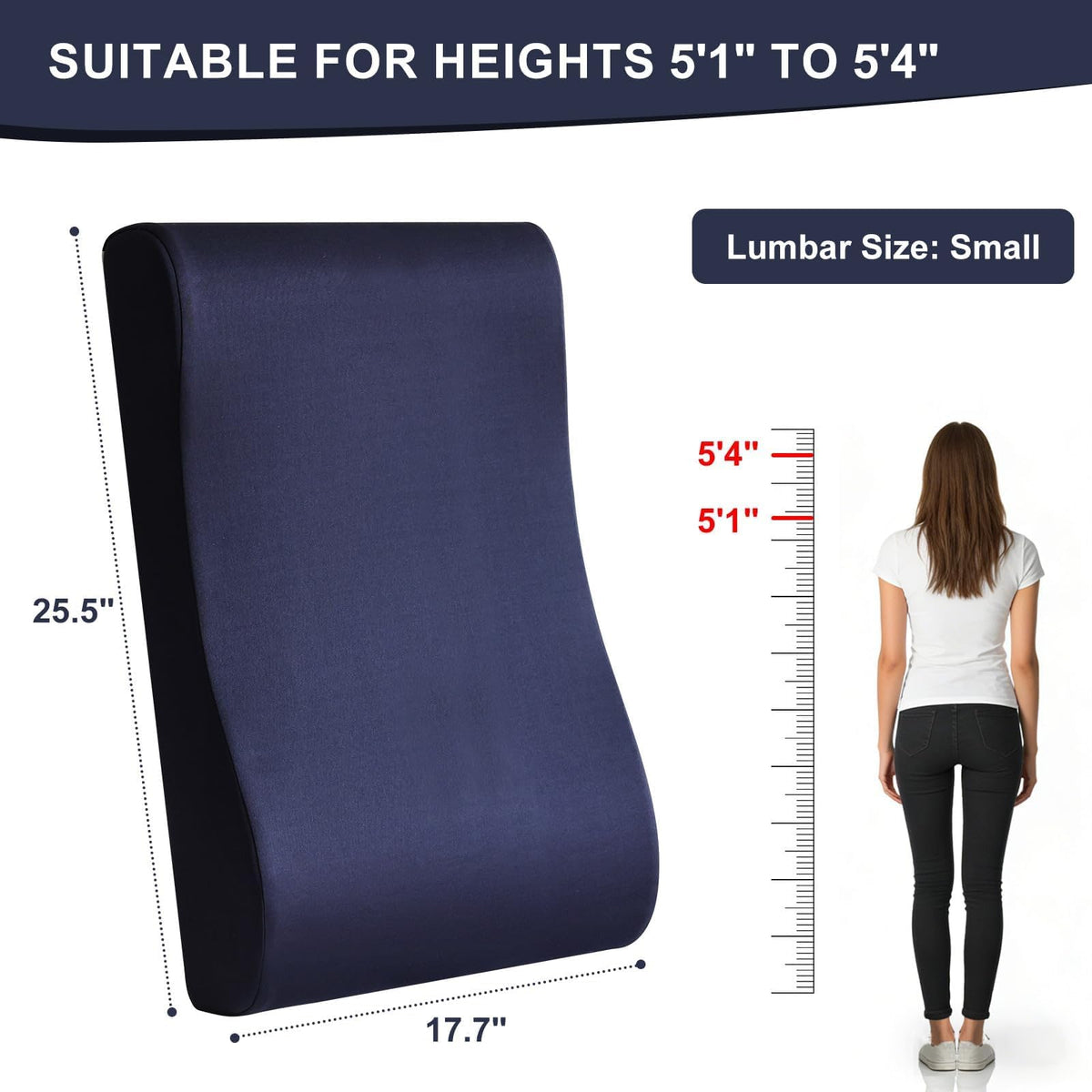 HAVARGO 2-in-1 Neck Pillow Lumbar Support Pillow for Recliner Couch - High-Density Foam Cushion Ergonomic Back Support for High-Back Rocking Chairs
