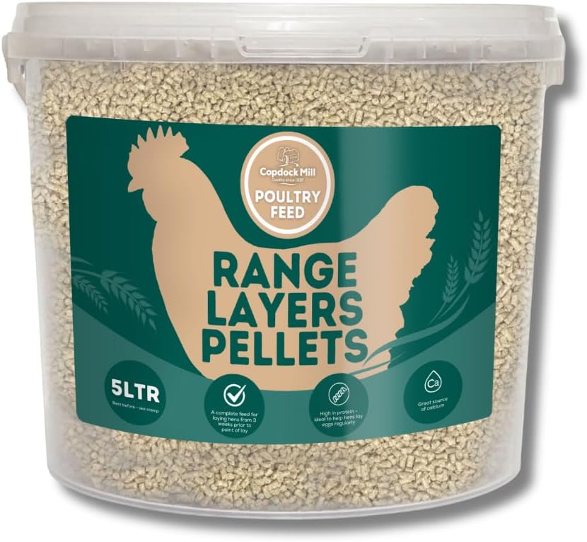 Copdock Mill Range Layers Pellets Chicken Feed 3.5kg / 5L Tub, Best before 06/26, New