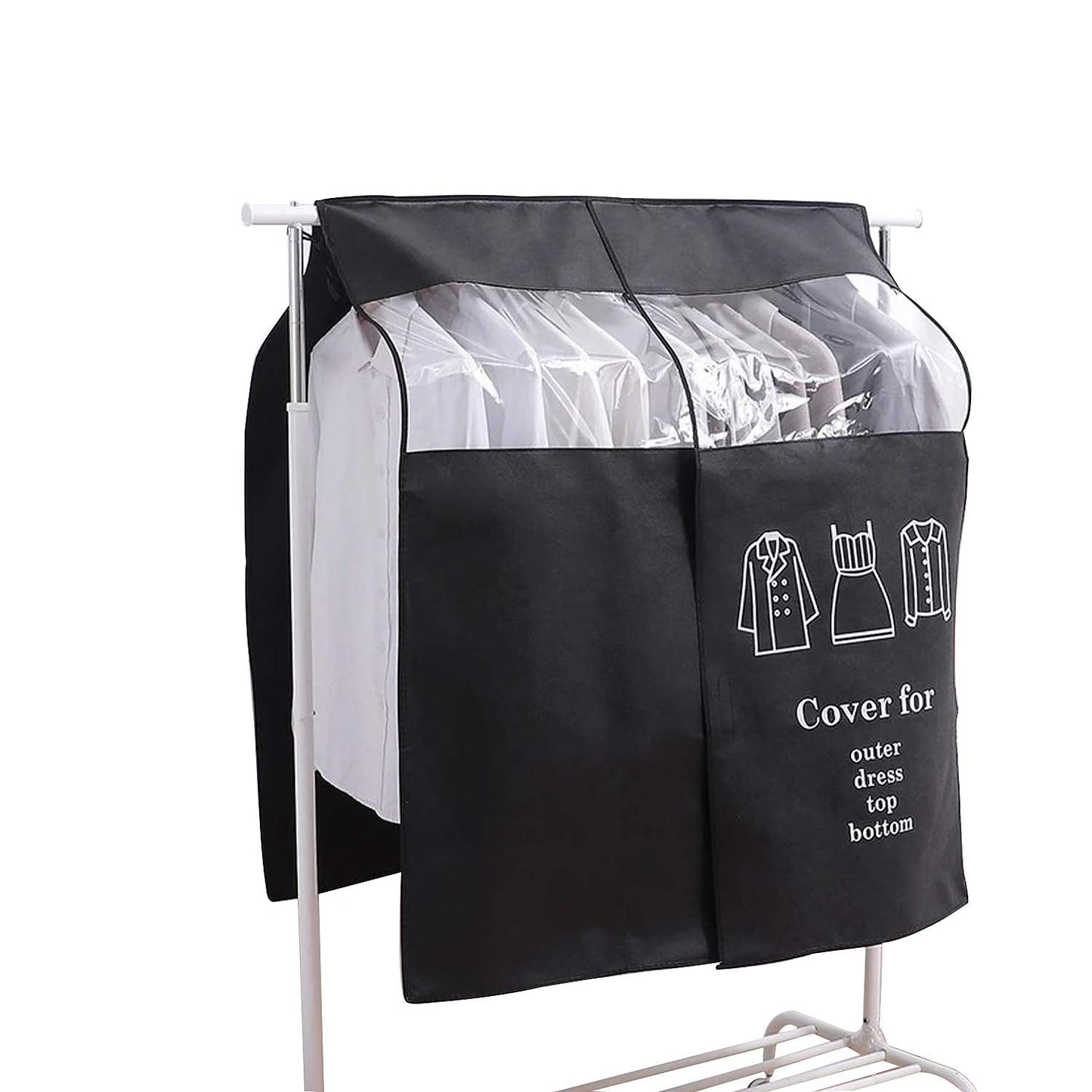 Exleco Cover for clothes rack, 120 x 120 cm, anti-dust cover, dust protection from moisture, coat stand, clothes protective cover, dustproof