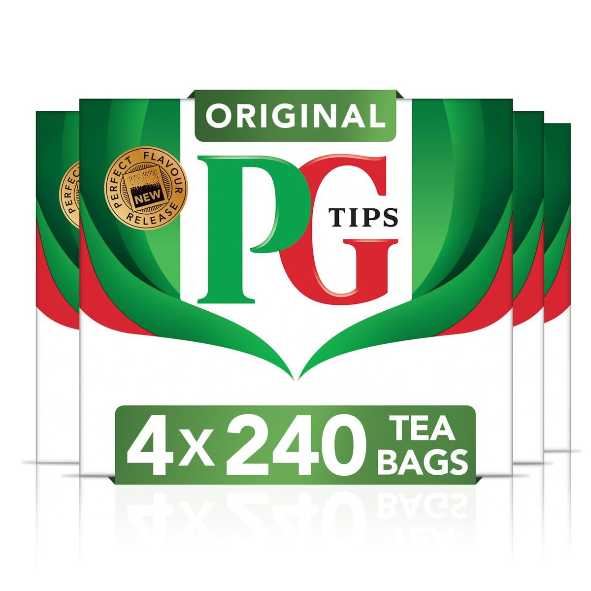 PG Tips Original | Black Tea Bags Bulk | Refreshing, Flavourful & Full-Bodied Black Tea | Perfect Flavour Release | 4 x 240 Tea Bags | 960 Plant Based
