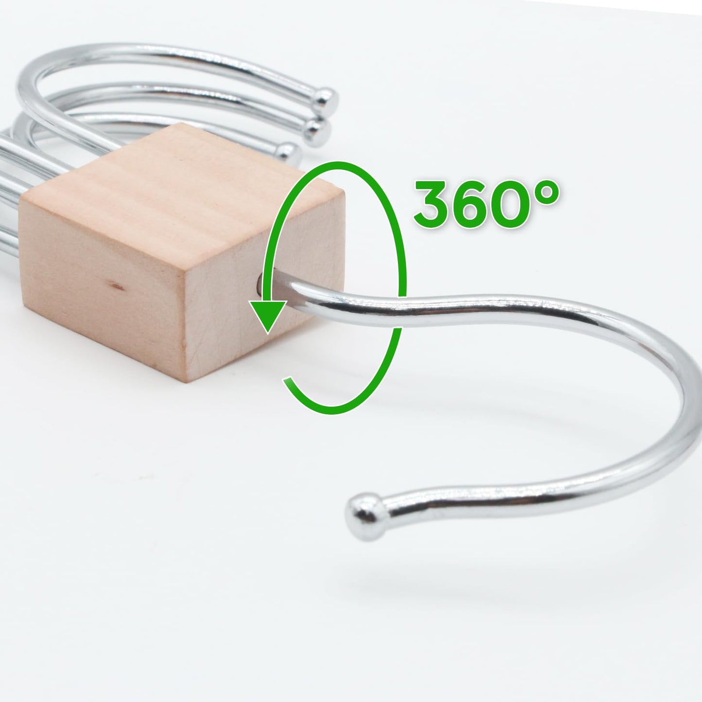 LMSAWK Belt Hanger For Closet, Hanging Holder Storage Hook for Belt, Rotatable Belt Rack Closet Accessories, for Socks, Belt, Gloves, 6 Hooks