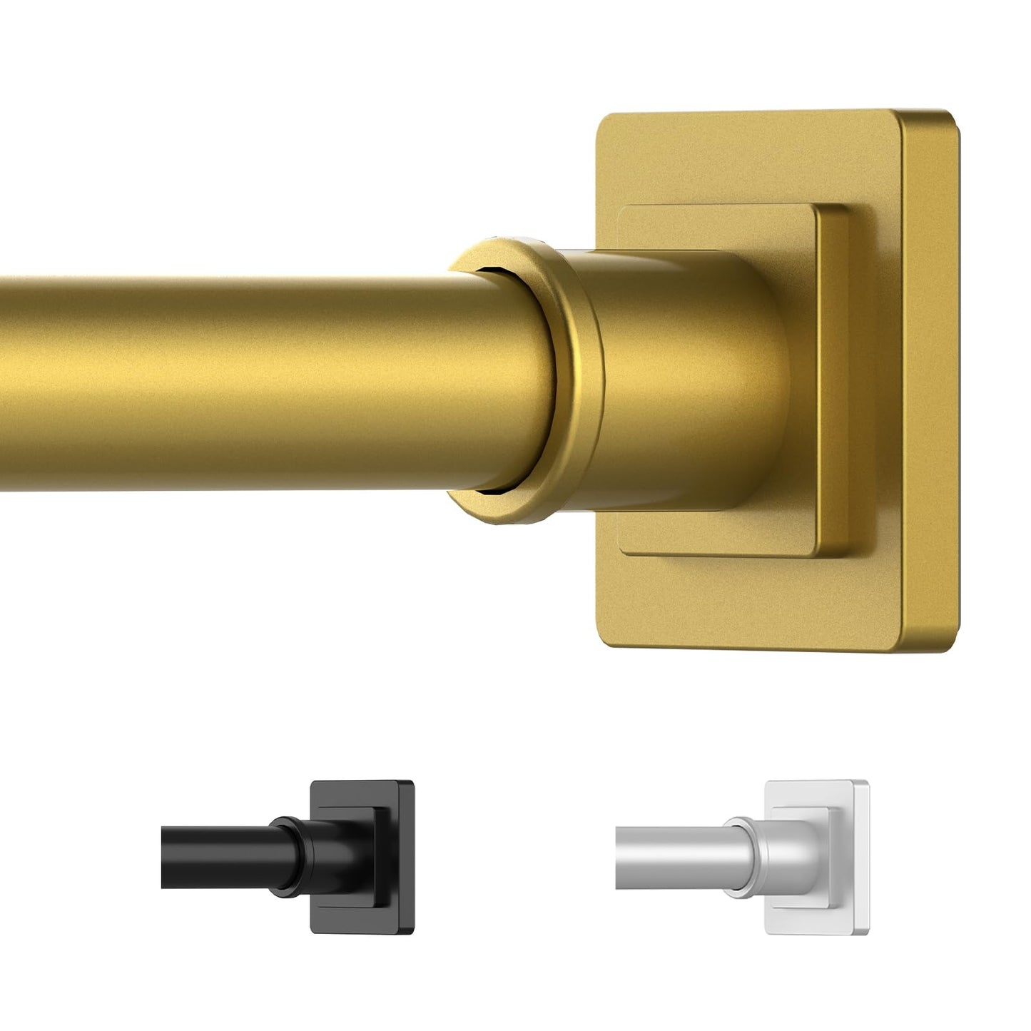 UIOSANRT Gold Shower Curtain Rod 31-68 Inches Non-Slip Shower Rod Tension Mounted No Drill Shower Curtain Rods Spring Tension Rod Adjustable Tension