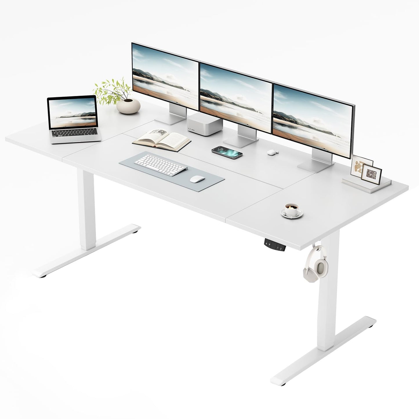 Klicelor Height Adjustable Electric Desk, 2 Memory Buttons, 140x80cm