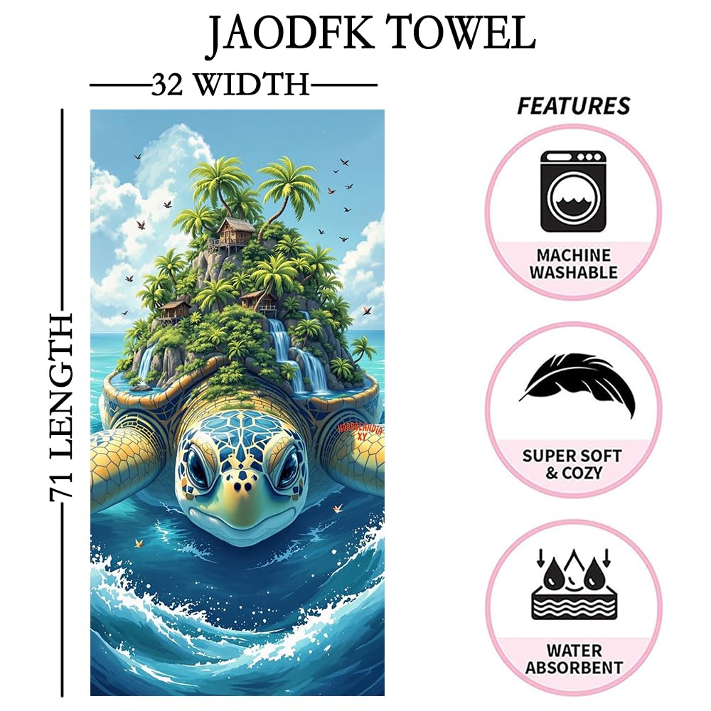 JAODFK Microfibre Beach Towel 71"X32" Quick Dry Lightweight Sand Free Extra Large Thin Towels Travel Essentials For Adults Womens Swim Bath