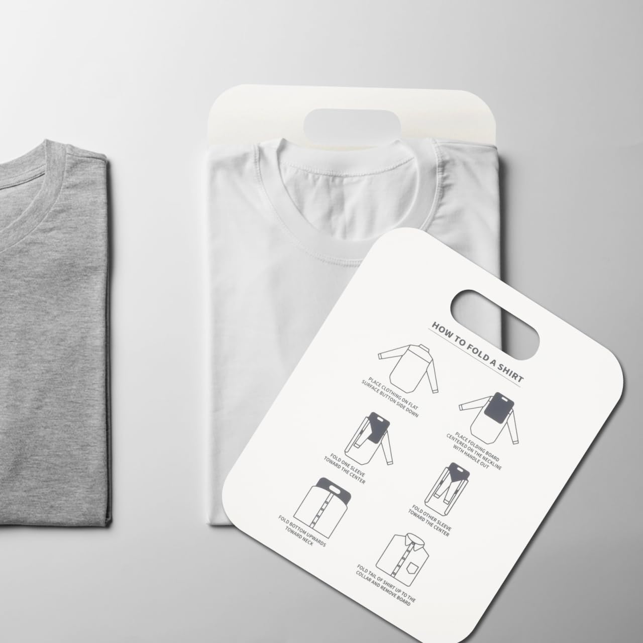 USHOBE 2pcs Shirt Folding Board Folding Boards for Clothing Sweater Shirt Clothes Folder Tee Shirt Folder T Shirt Dividers Plastic Laundry Boards
