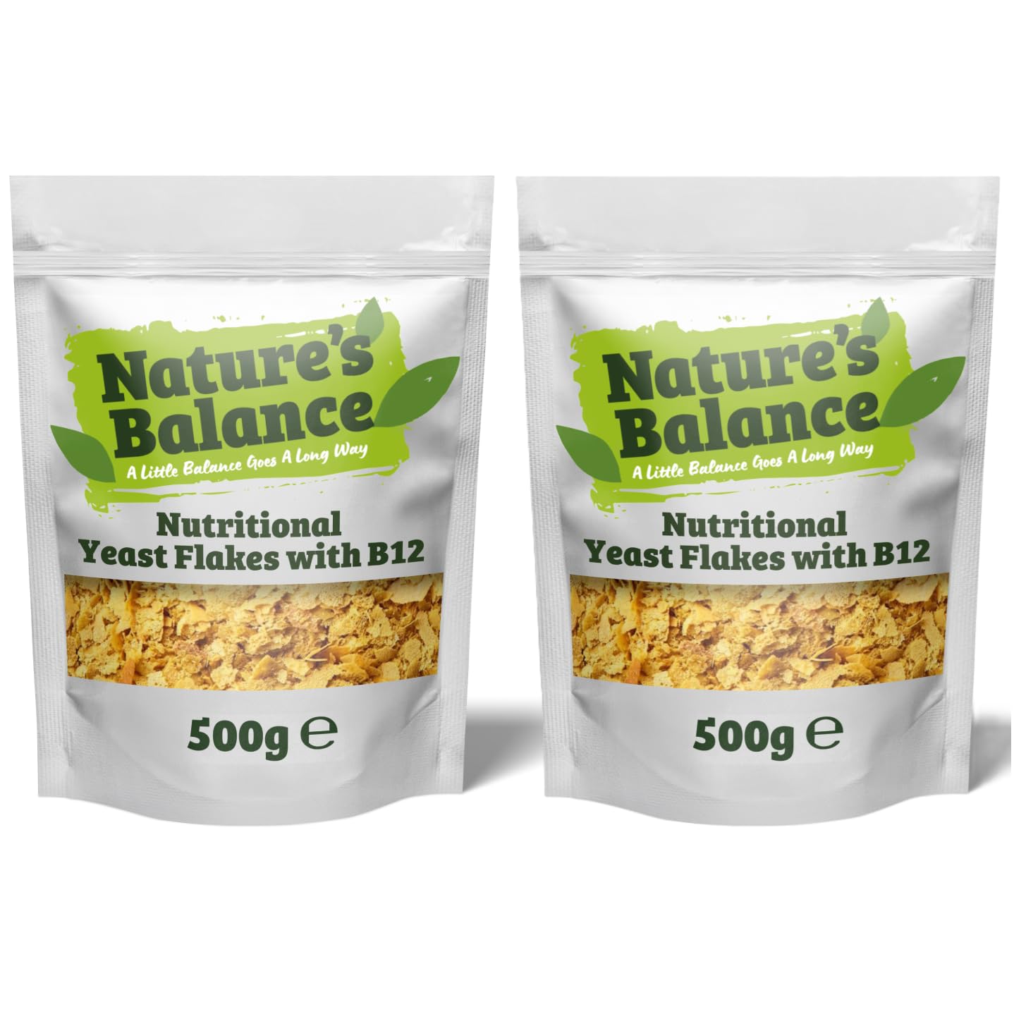 Nature's Balance Nutritional Yeast Flakes with Vitamin B12-1kg (2 x 500g)