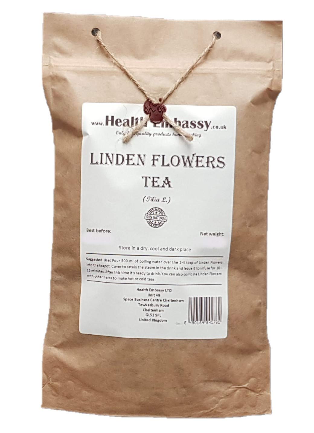 Health Embassy Linden Flower Tea (Tiliae Flos - Tilia Vulgaris) (60g)