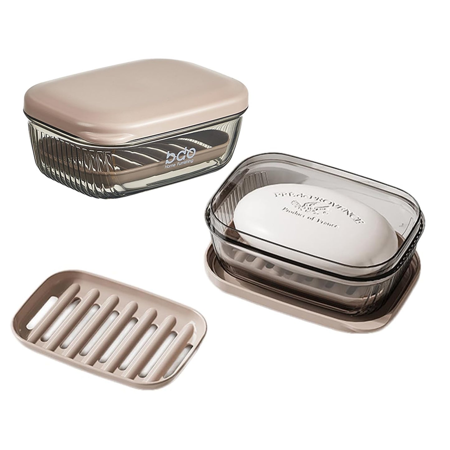 Travel Soap Case with Lid, Portable Moisture-Resistant Holder, PP