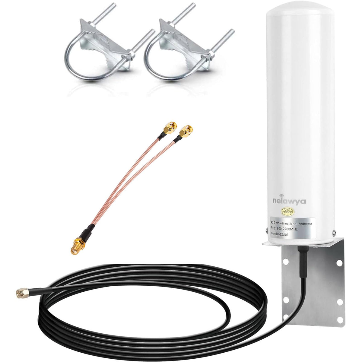 Nelawya 4G LTE Antenna High Gain 10-12dBi Long Range Outdoor Antenna with SMA Male Connector Aerial for Netgear Nighthawk M1 MR1100 Version MiFi