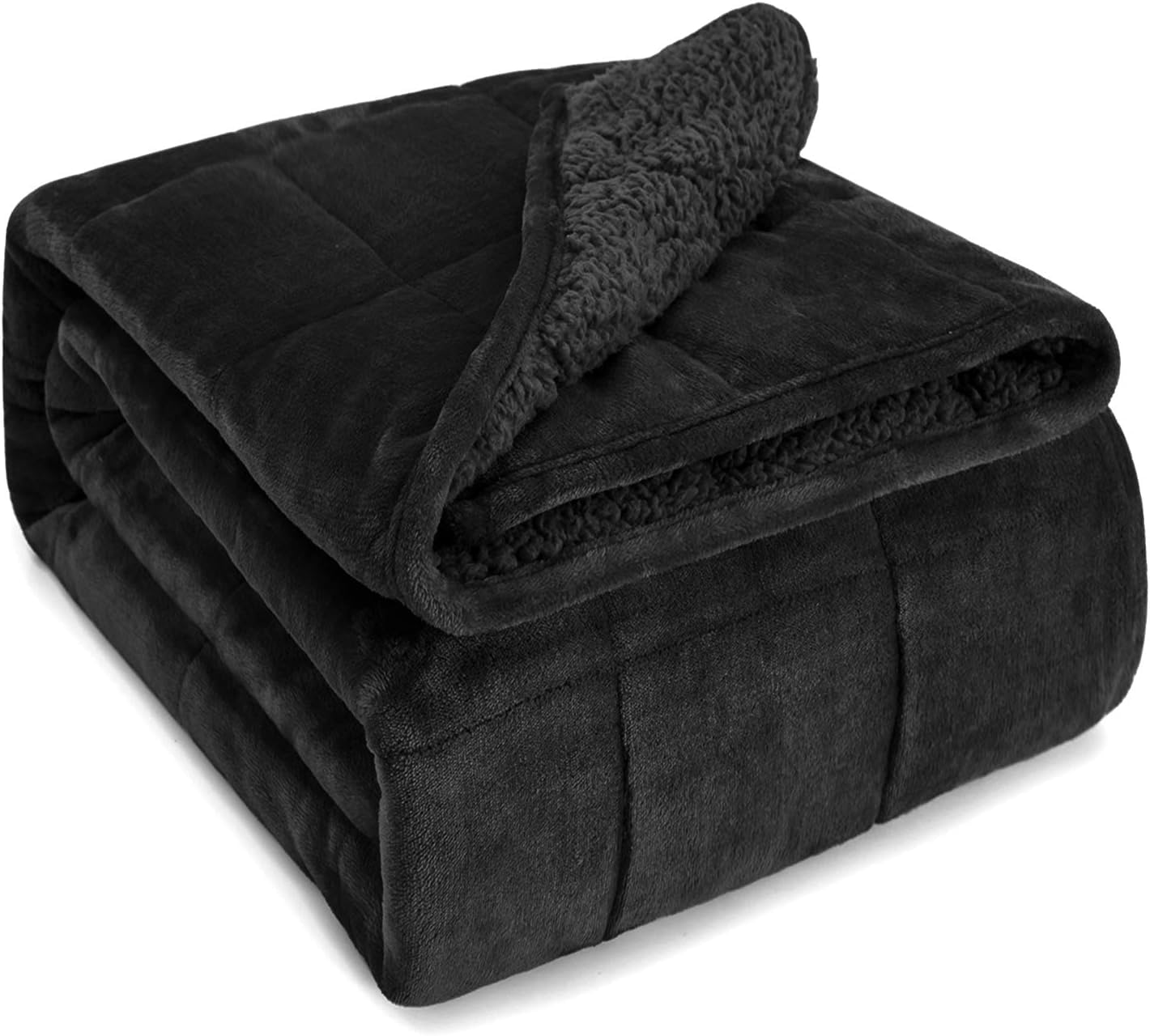 Sivio Weighted Blanket for Adult, 7kg Sherpa Heavy Throw with Fleece Reversible, Queen Size, Weighted Blanket for Men and Women Deep Sleeping,