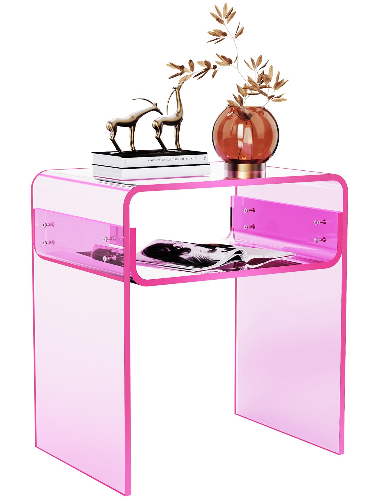 solaround Acrylic Side Table, Pink