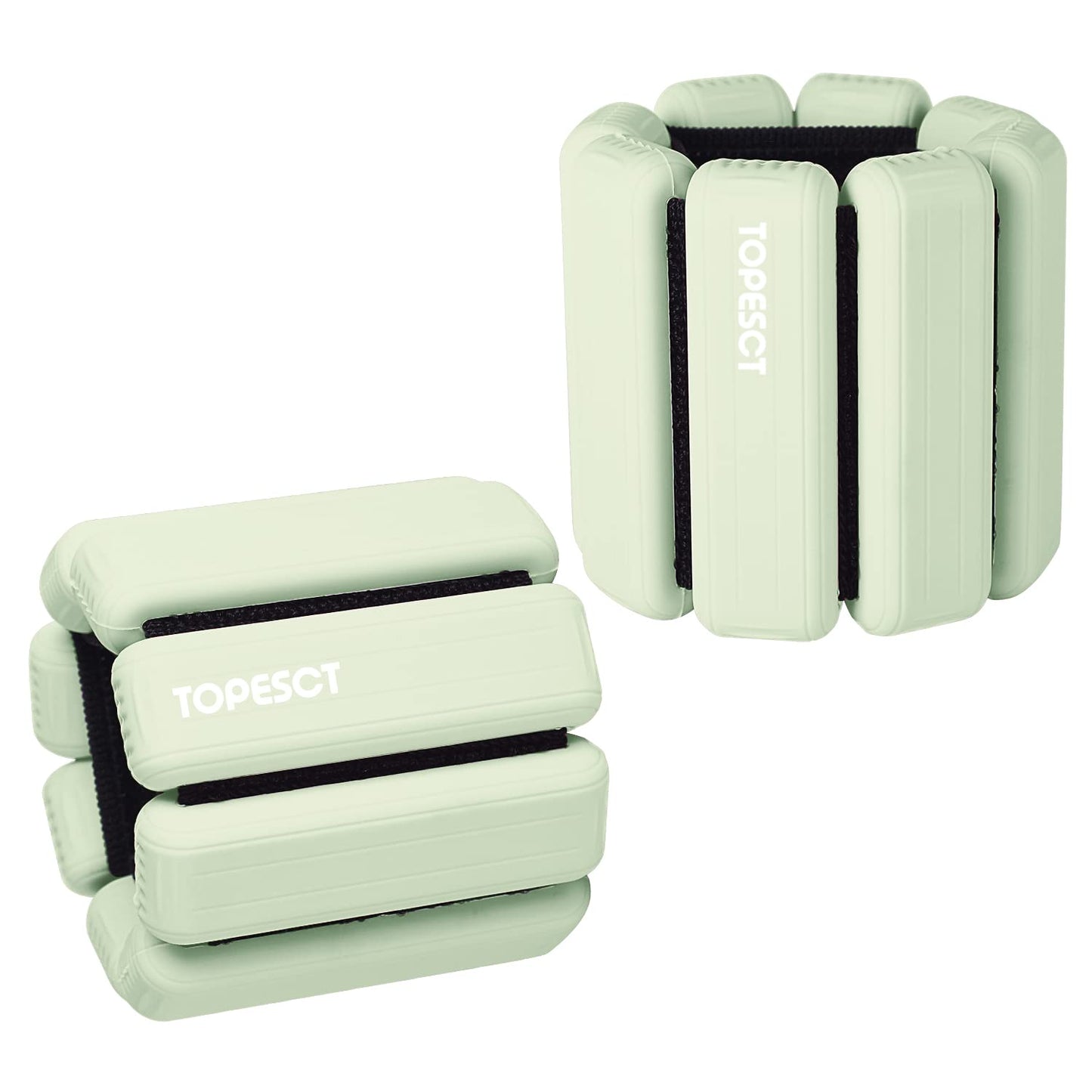 TOPESCT Adjustable Wrist Weights - Set of 2 (1lb Each) | Wearable Wrist & Ankle Weights Bracelet for Yoga, Dance, Barre, Pilates, Cardio, Aerobics,