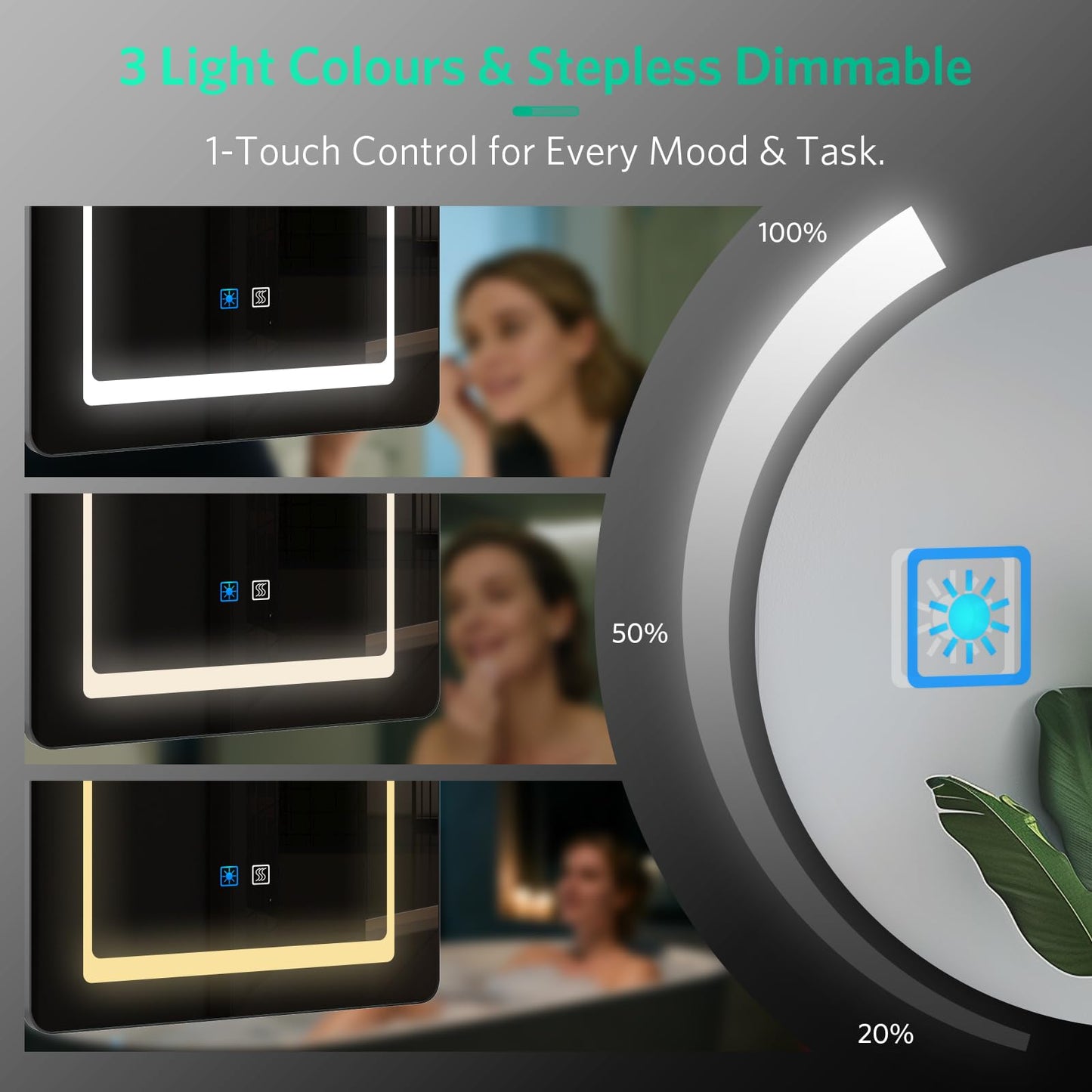 LUMIRRORS® LED Bathroom Mirror Cabinet with Shaver Socket 50x70cm Black