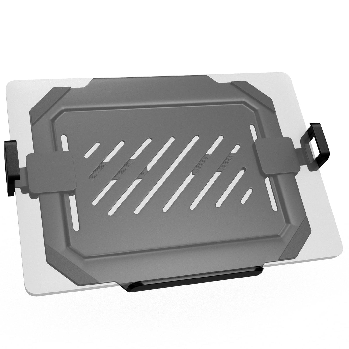 WORLDLIFT Laptop VESA Mount Tray for Monitor Arms, Adjustable Holder Fits 12" to 17" Laptops, Compatible with 75x75 & 100x100 mm VESA Holes, Vented