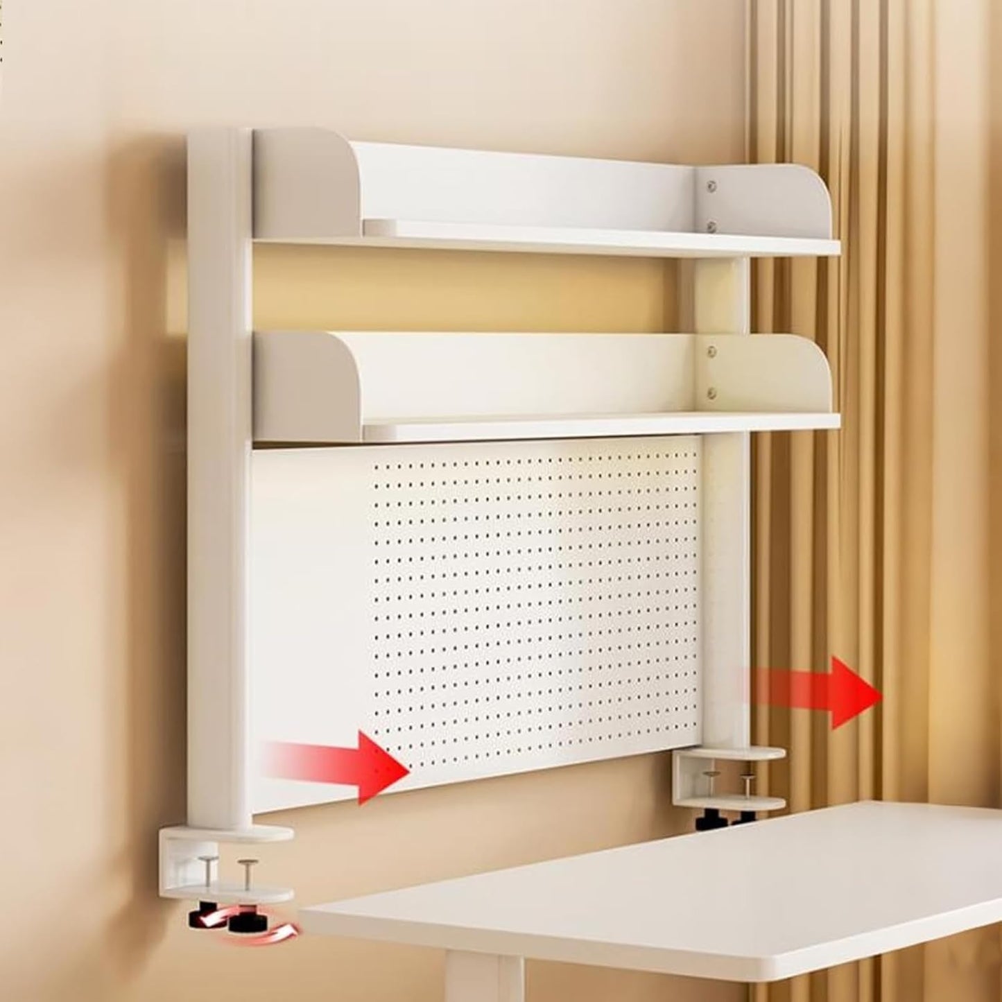 Qulamrdk Clip-on Desk Organiser for Clip-on Desk Shelf