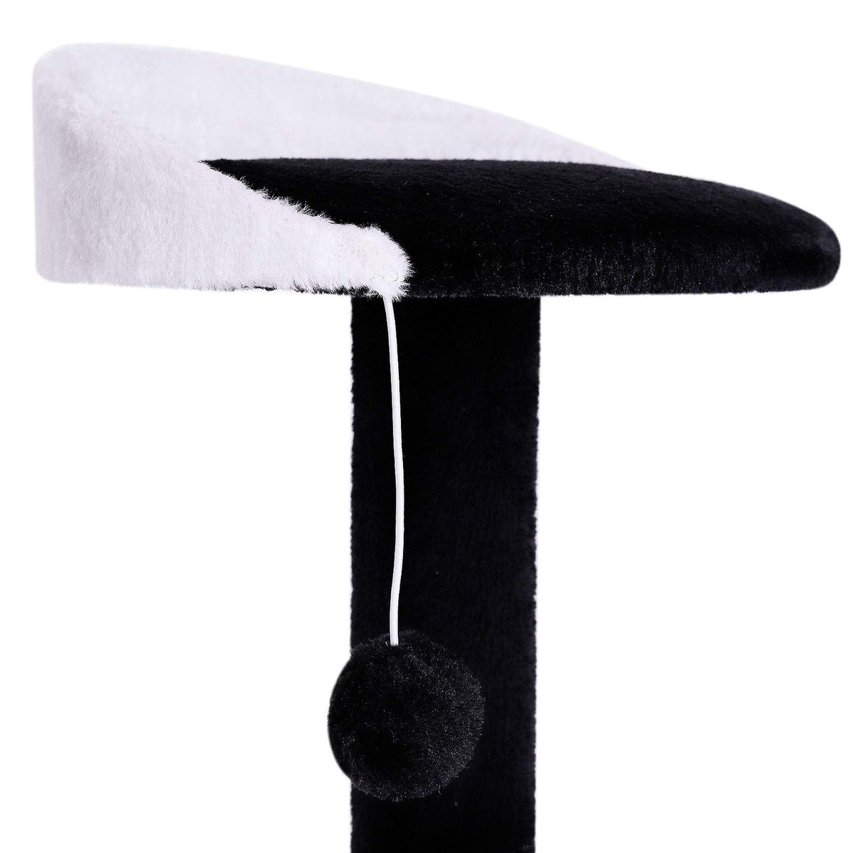 lionto dibea Cat Tree Activity Centre Sisal Climbing Toy, 65 cm, Black/White