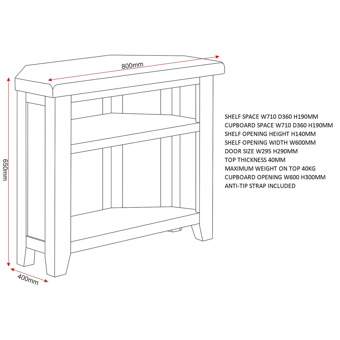Seconique Windsor Corner Tv Unit in Natural Oak