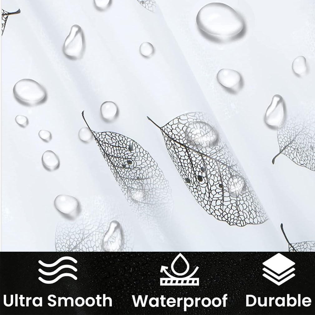 Shower Curtain for Bathroom, 100% PEVA Waterproof Anti-Mould Proof Resistant | Quick-Drying | Washable Bathroom Curtain