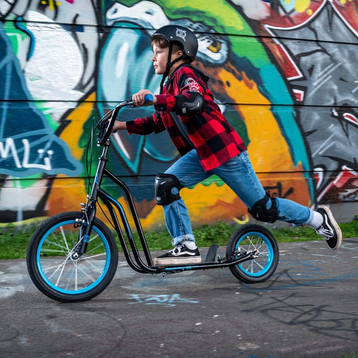 Xootz Kids BMX Scooter, for Beginner and Intermediate Riders, Blue