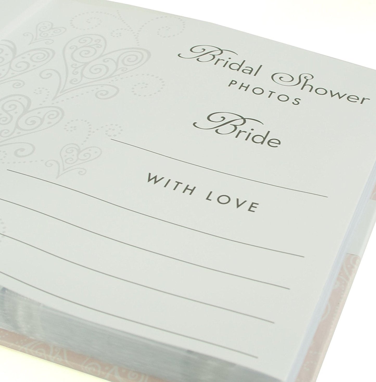 Love & Cherish Pearlised Paperwrap Bridal Shower Photo Album Wedding Gift
