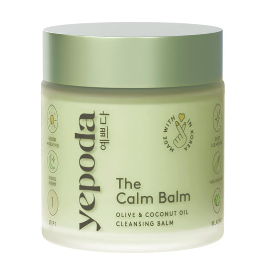 Yepoda The Calm Balm, Gentle Makeup Remover & Deep Cleansing Balm, Removes Waterproof Makeup & Impurities, Vegan Korean Face Cleanser for All Skin