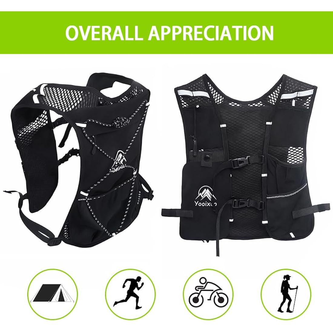 Running Vest for Women Men, Running Backpack Lightweight Hydration Pack With Touch Screen Phone Bag for Hiking Trail Cycling Race Marathon Essentials