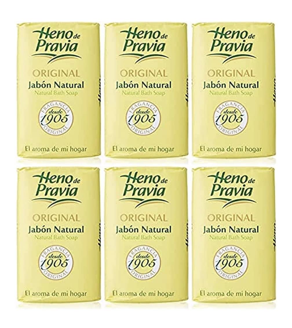 HENO DE PRAVIA - 2 SETS OF 2 SOAPS PLUS 1 FREE AND EACH IS 4 OZ. (6 SOAPS) by Heno de Pravia