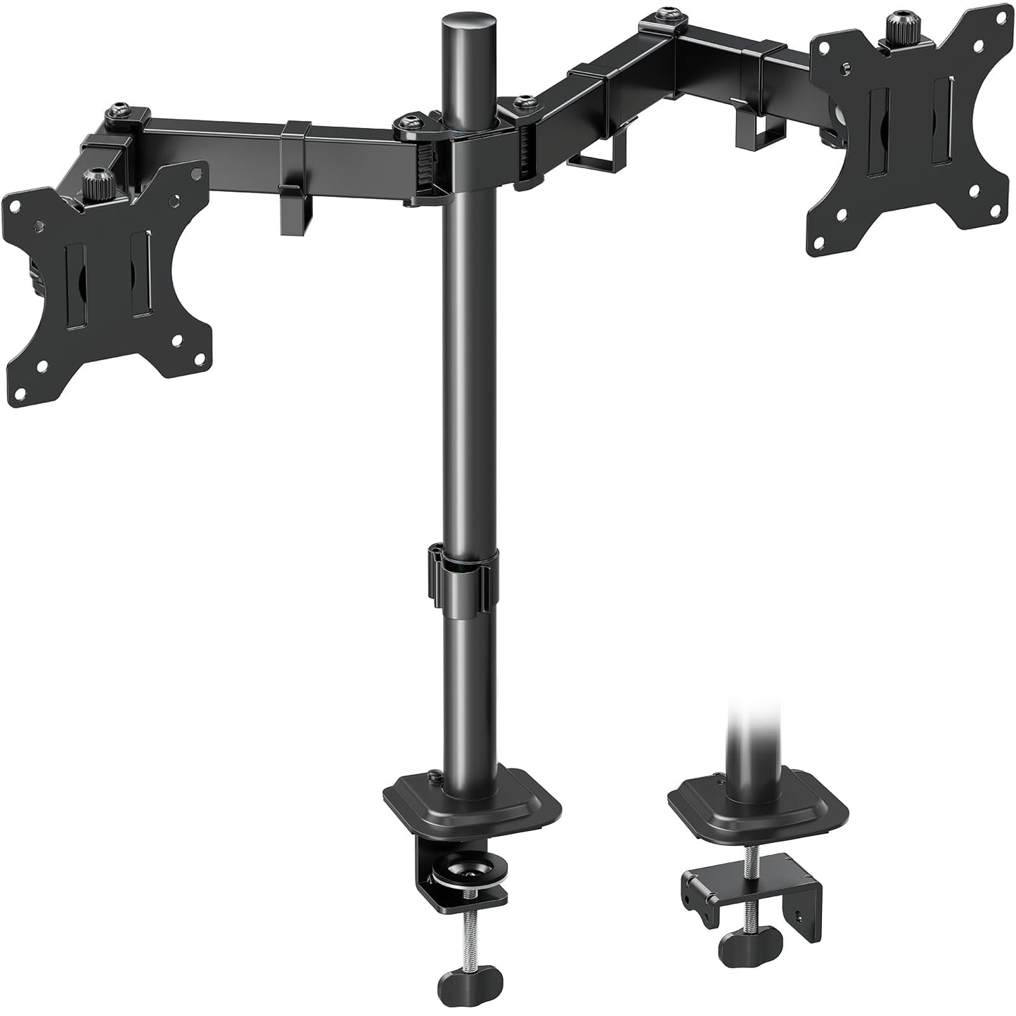 MOUNTUP Dual Monitor Stand, Adjustable Monitor Arm Desk Mount for 13-32 Inch Screens, Double Arm with Tilt Swivel Rotate, VESA: 75x75mm & 100x100mm,