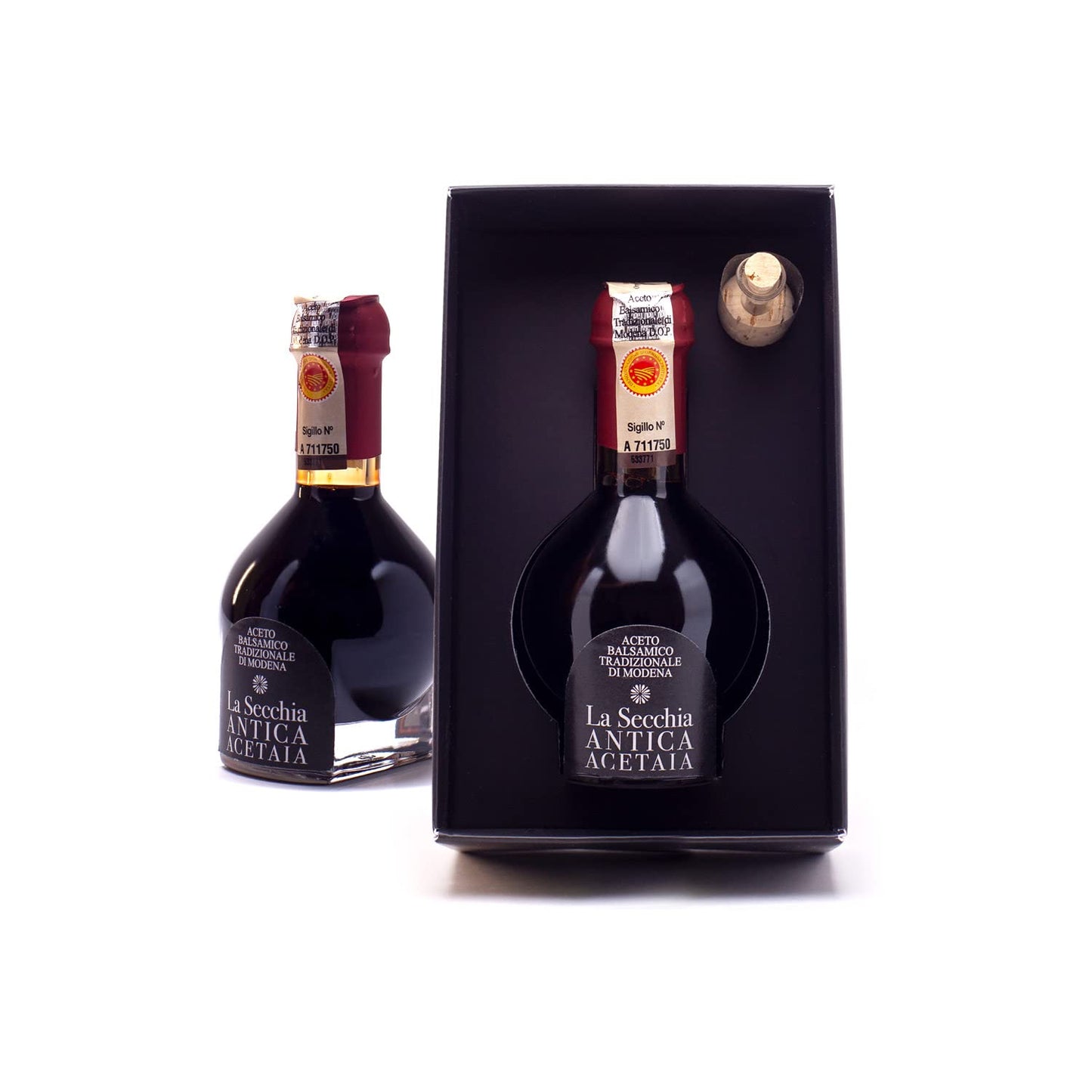 La Secchia - "Affinato", Traditional Aged Balsamic Vinegar of Modena DOP, minimum 12 Years Old, 100 ml Bottle of Italian Aged Balsamico DOP, With Gift