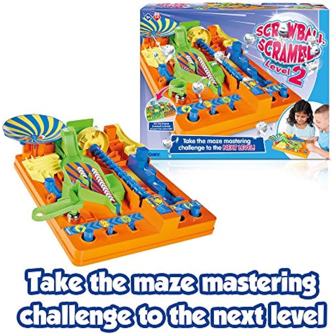 TOMY Screwball Scramble Level 2 Retro Children's Preschool Action Board Game, Puzzle Family Game, Kids Game For 5, 6, 7, 8 & 9 Year Old Boys & Girls