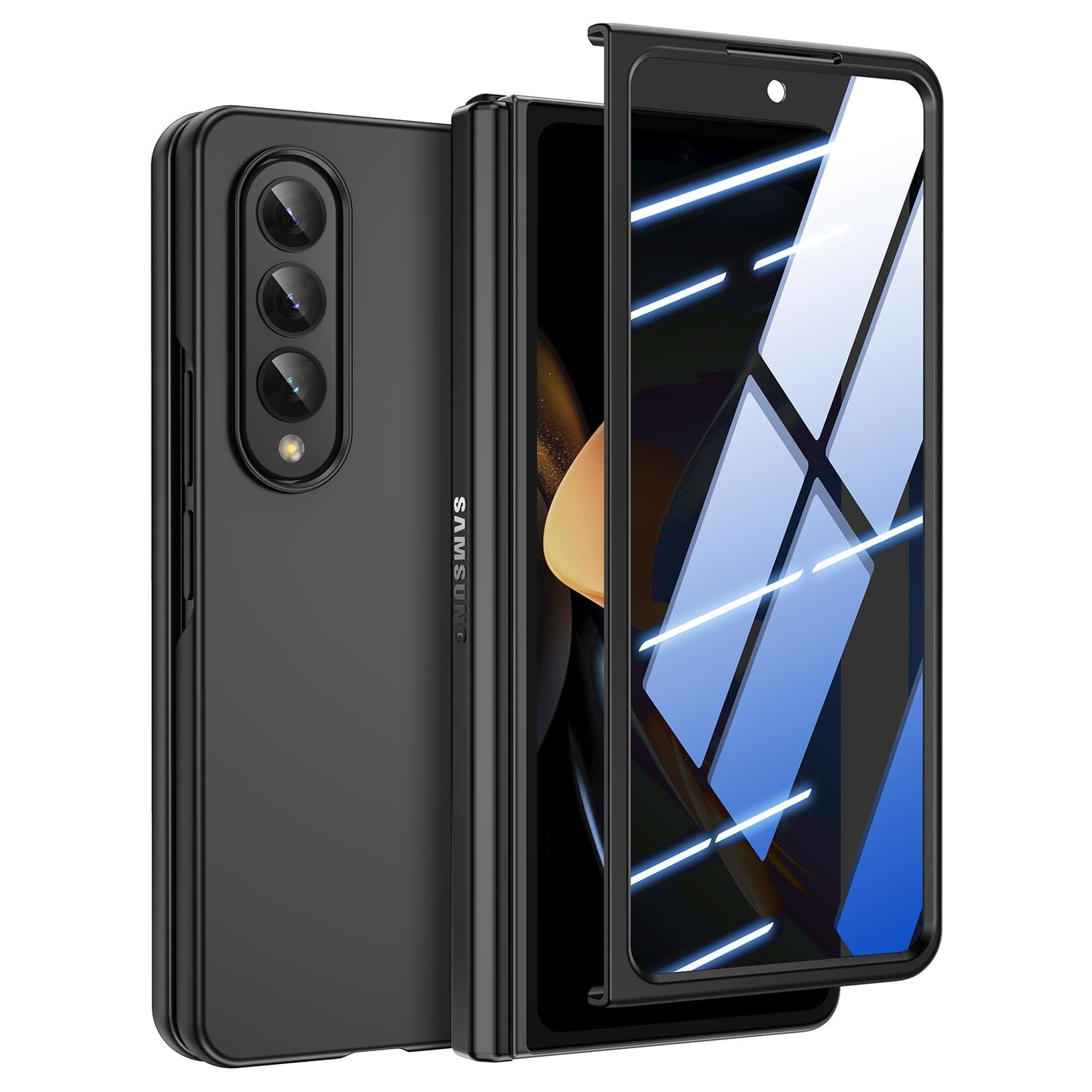 Doeshine for Samsung Galaxy Z Fold 4 Case Ultra Slim, [Built-in Privacy Screen Protector][Anti-Peeping], Thin Slim Full Body Phone Case, Lightweight