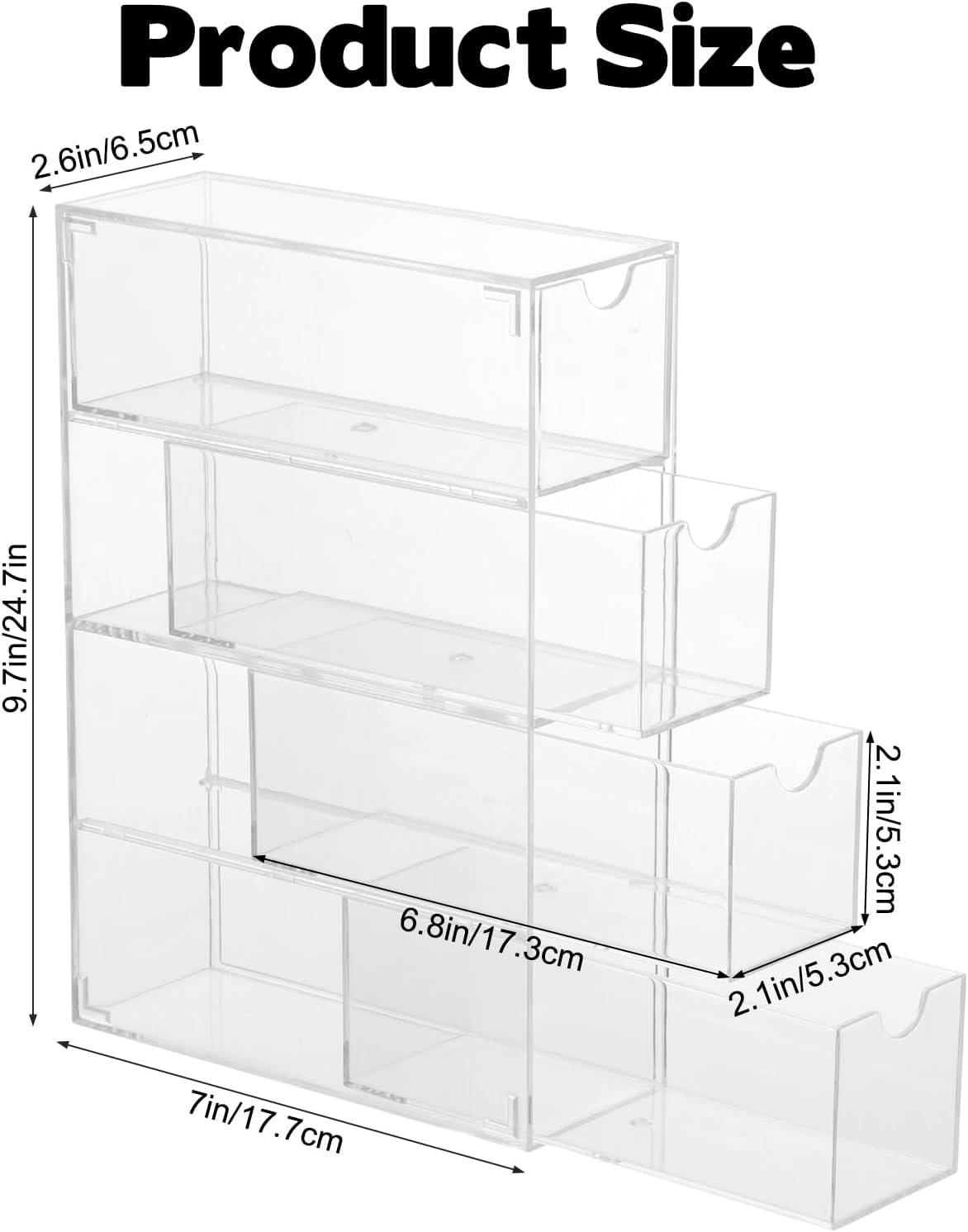 Punorric Medicine Storage Box - Transparent Medical Box & Household Plastic Drawers Storage Unit, First Aid Box