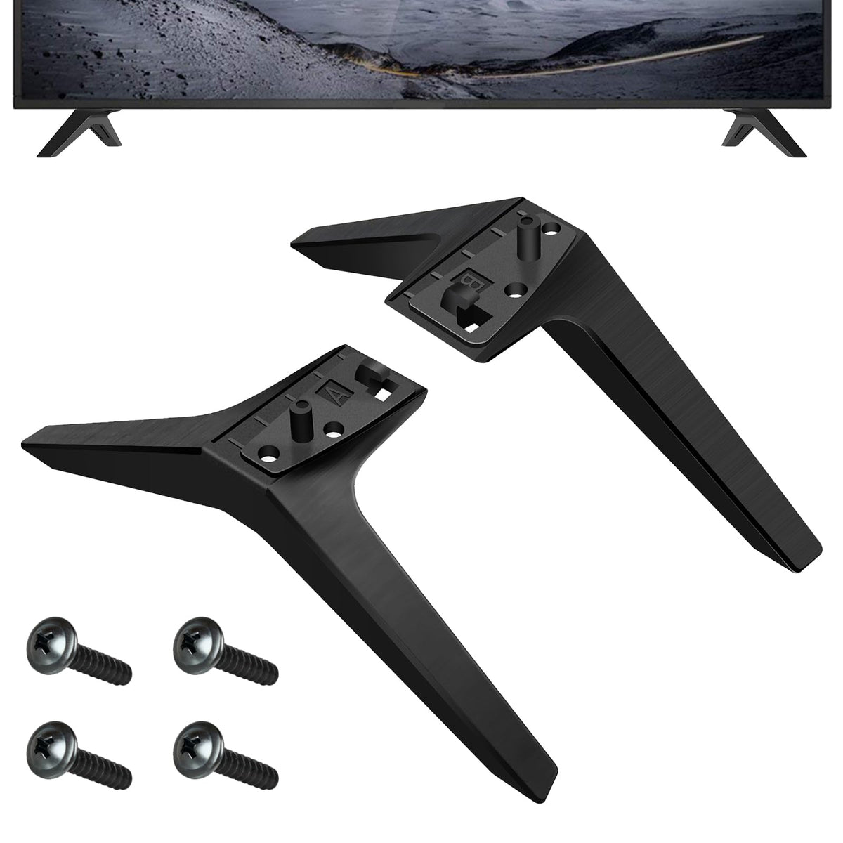 Stand for LG TV Legs Replacement, Universal Table Desk Pedestal TV Stand Base Pedestal Feet Compatible for LG TV with Screws Non-Slip Television Table
