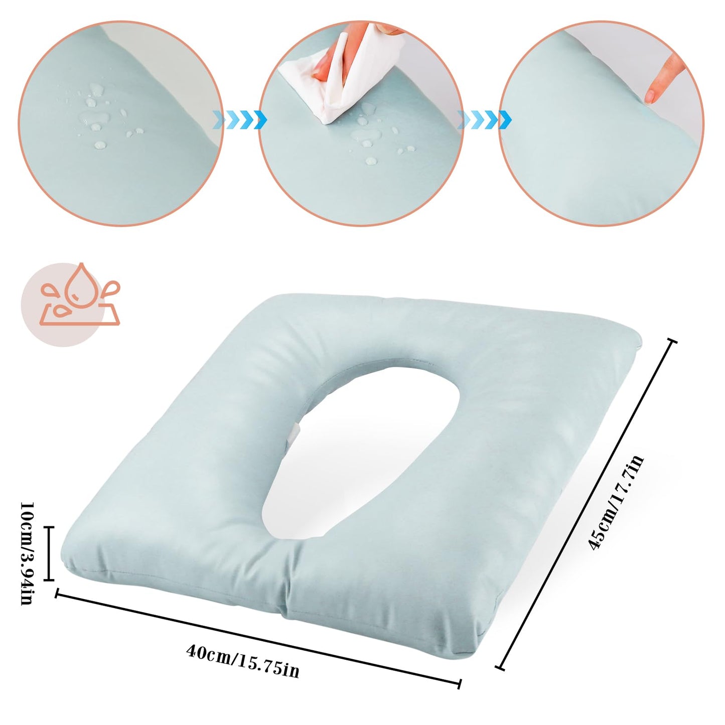RoamReady Bedside Commode Cushion, Seniors Portable Seat Cushion for Toilet