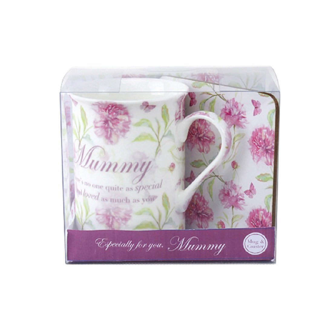 Vintage Lane 'Mummy' China Mug & Coaster Gift Set