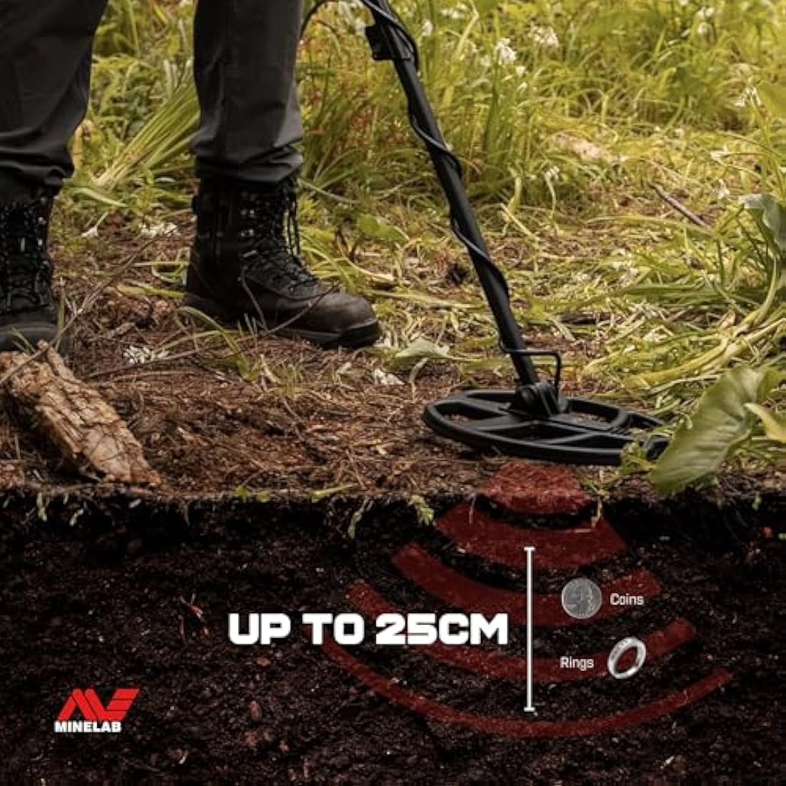 Minelab X-Terra Voyager Professional Metal Detector set for Adults and Children - Pinpoint Mode - Waterproof coil - High Precision - Complete with Headphones, Collapsible Shovel and Carrying Case