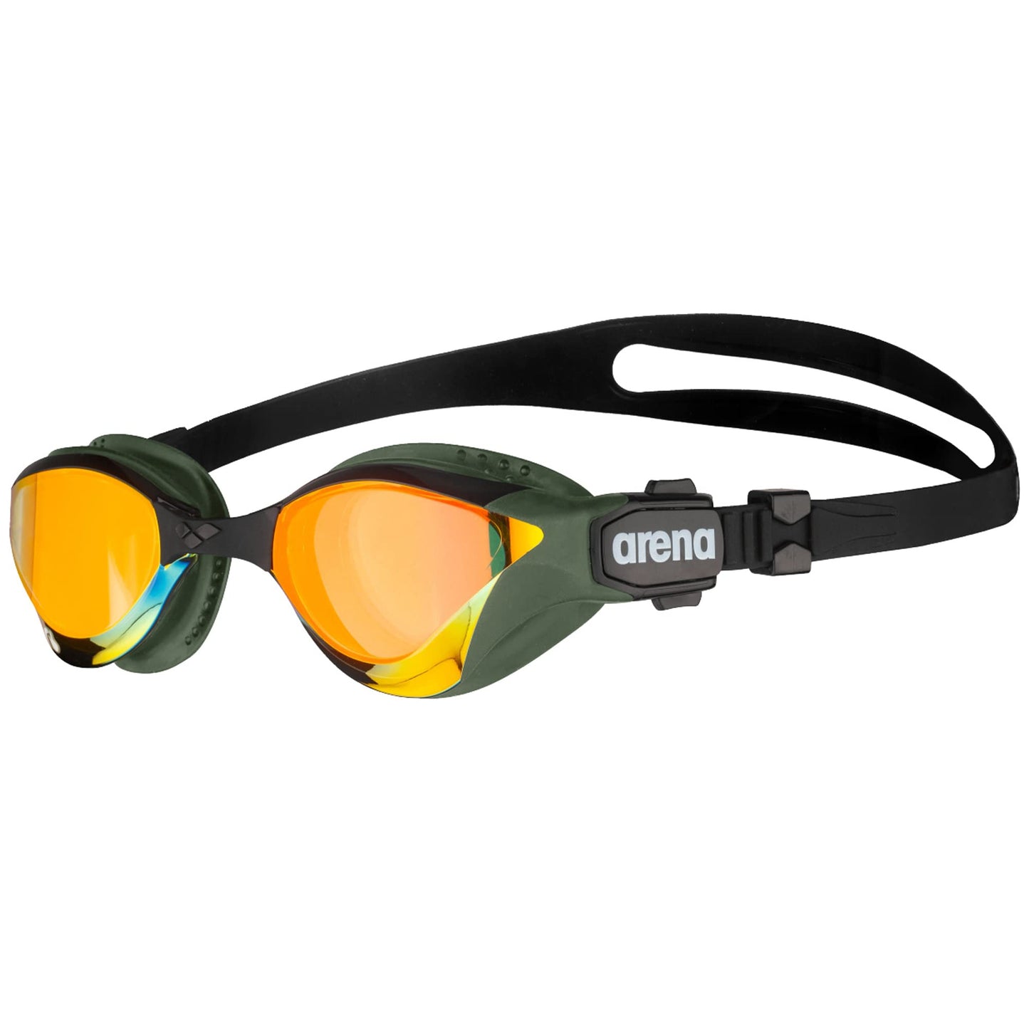 arena Cobra Tri Swipe Mirror Unisex Adult Triathlon Goggles, Swimming Pool Goggles with Mirror Lenses, Anti-Fog, UV Protection, 3 Interchangeable Nose