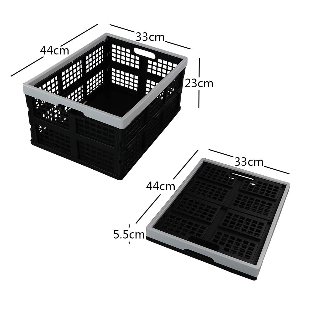 Gitany 3-Pack Collapsible Crates For Storage, Foldable Plastic Crate Basket