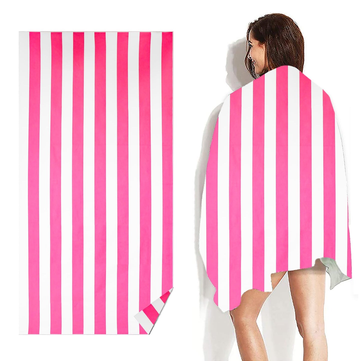 Vorvowry Microfibre Beach Towels for Adults Women Men Extra Large Lightweight Quick Dry Sand Free Travel Towel Double Sided Printing for Swim Sports