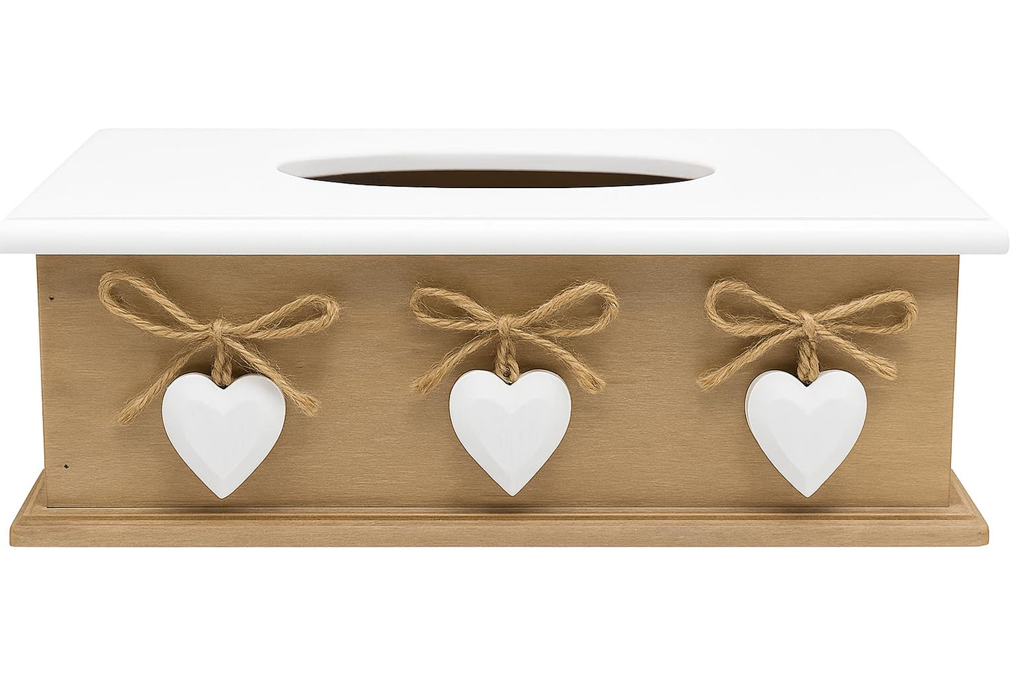 khevga Tissue Box with Lid ? Wooden Tissue Holder in Rustic Country House Style, Elegant Brown Design for Home, Office, and Bathroom Decor