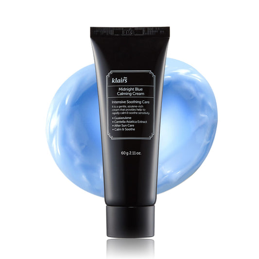DearKlairs Midnight Blue Calming Cream, For oily, troubled and sensitive skin, rapidly calm and soothe sensitivity (2 Ounce (Pack of 1))