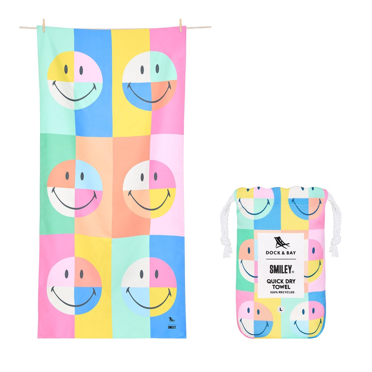 Dock & Bay Quick Dry Beach Towel - Calm, Large