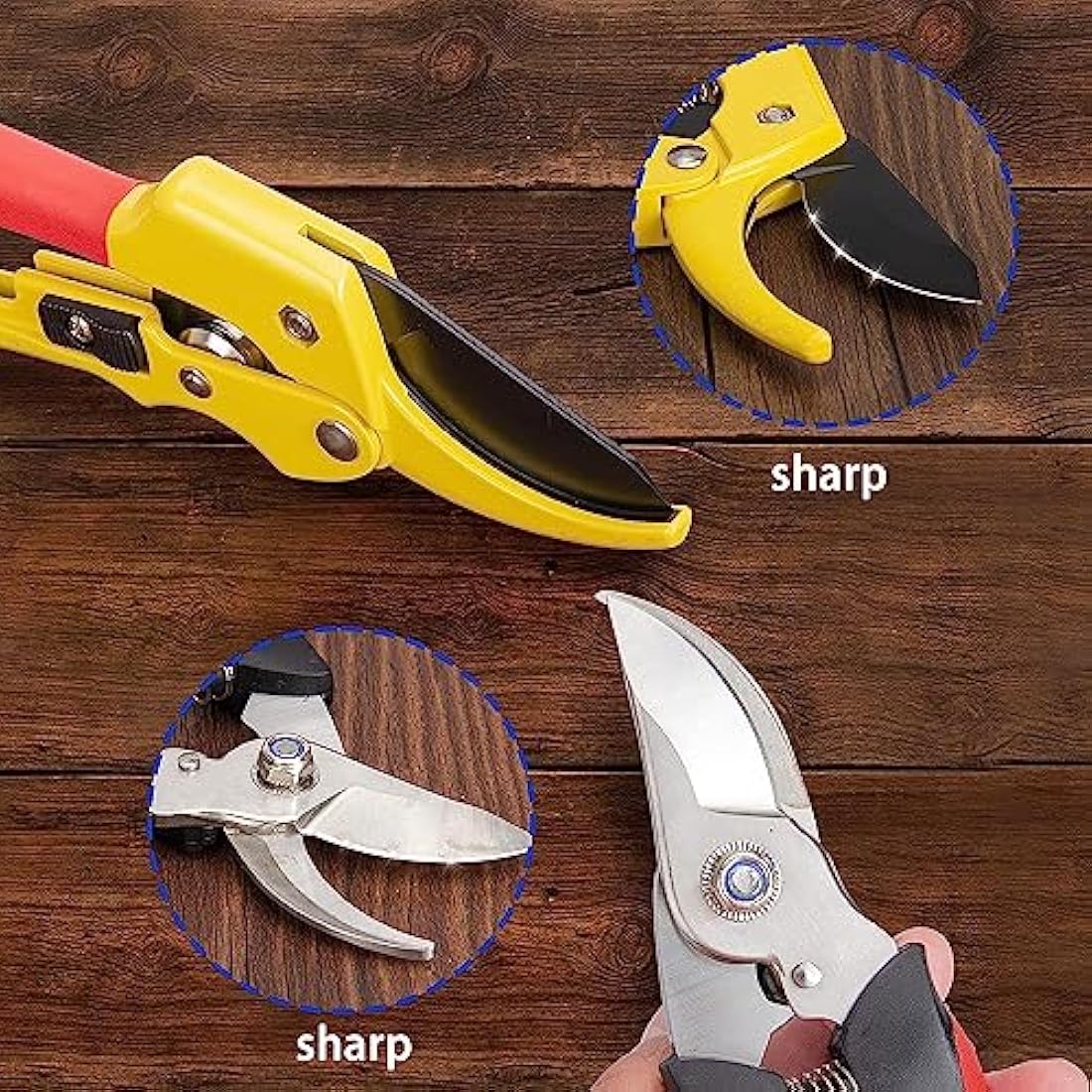 KOTTO Garden Secateur, Stainless Steel Pruning Shear, Professional Heavy Duty Tool Scissor for Plants, Hedges, and Flowers