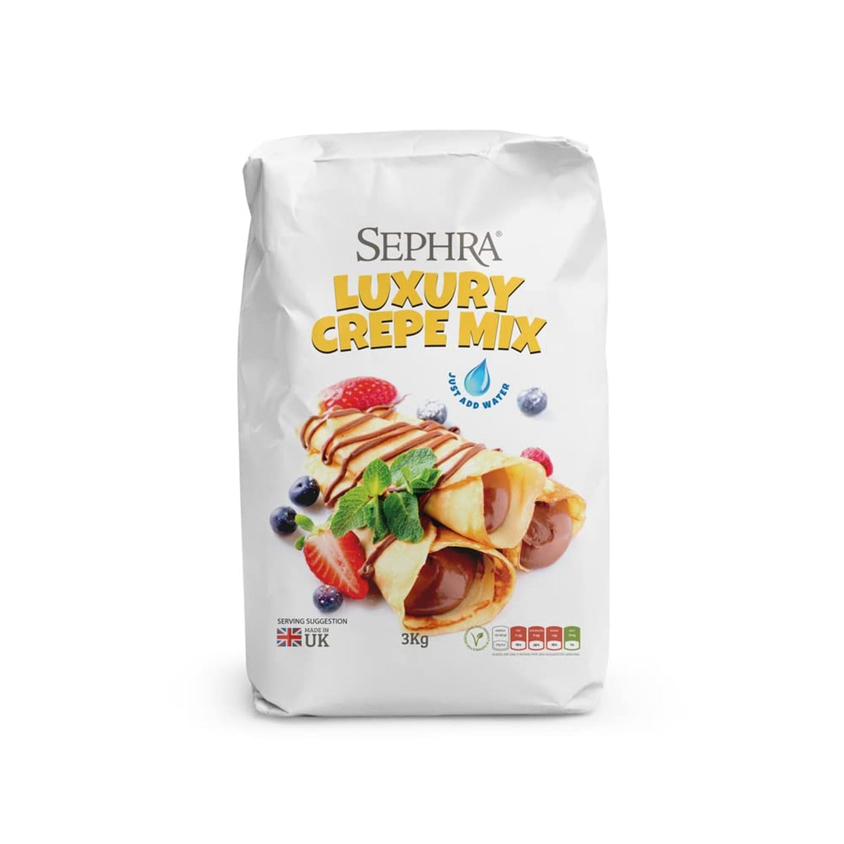 Sephra Luxury Crepe/French Pancake Mix 3kg Bag ? ?Add Water Only? Mixture