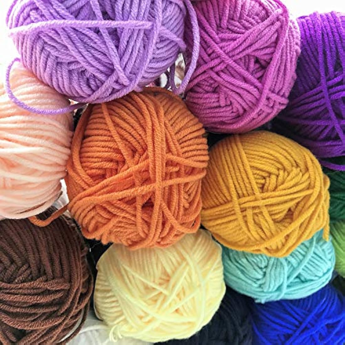 JZK 20 Multicolour 50g Super Soft Milk Cotton Wool Yarn for Knitting Crochet Baby Garments hat Shoes Socks Scarf Toy Making