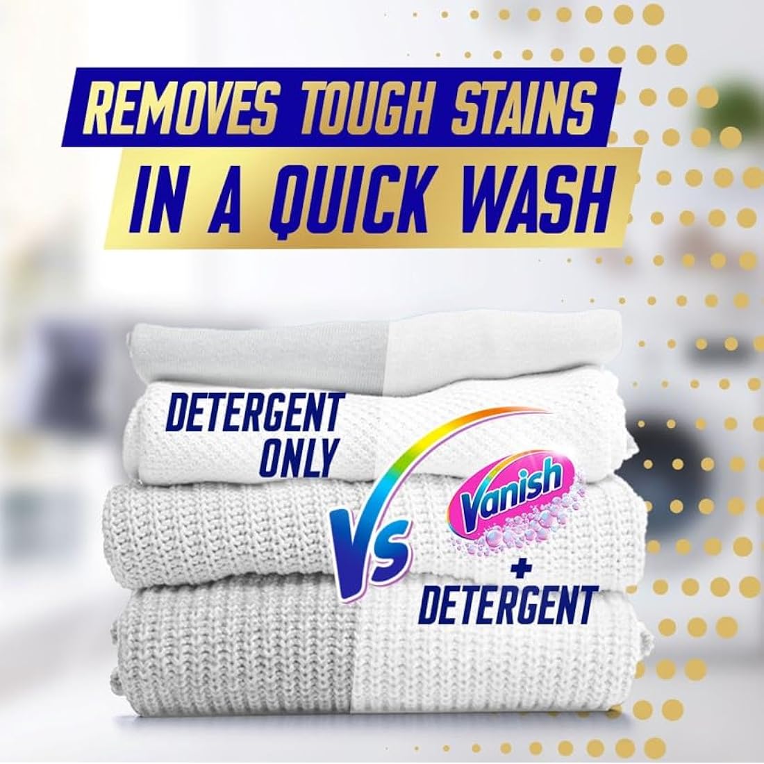 Vanish Stain Remover, Gold Oxi Action Powder, 1.5kg, Restores Whites and Protects Laundry from Greying, Removes Stains, Odours Laundry Detergent Leave Behind, Bleach Free