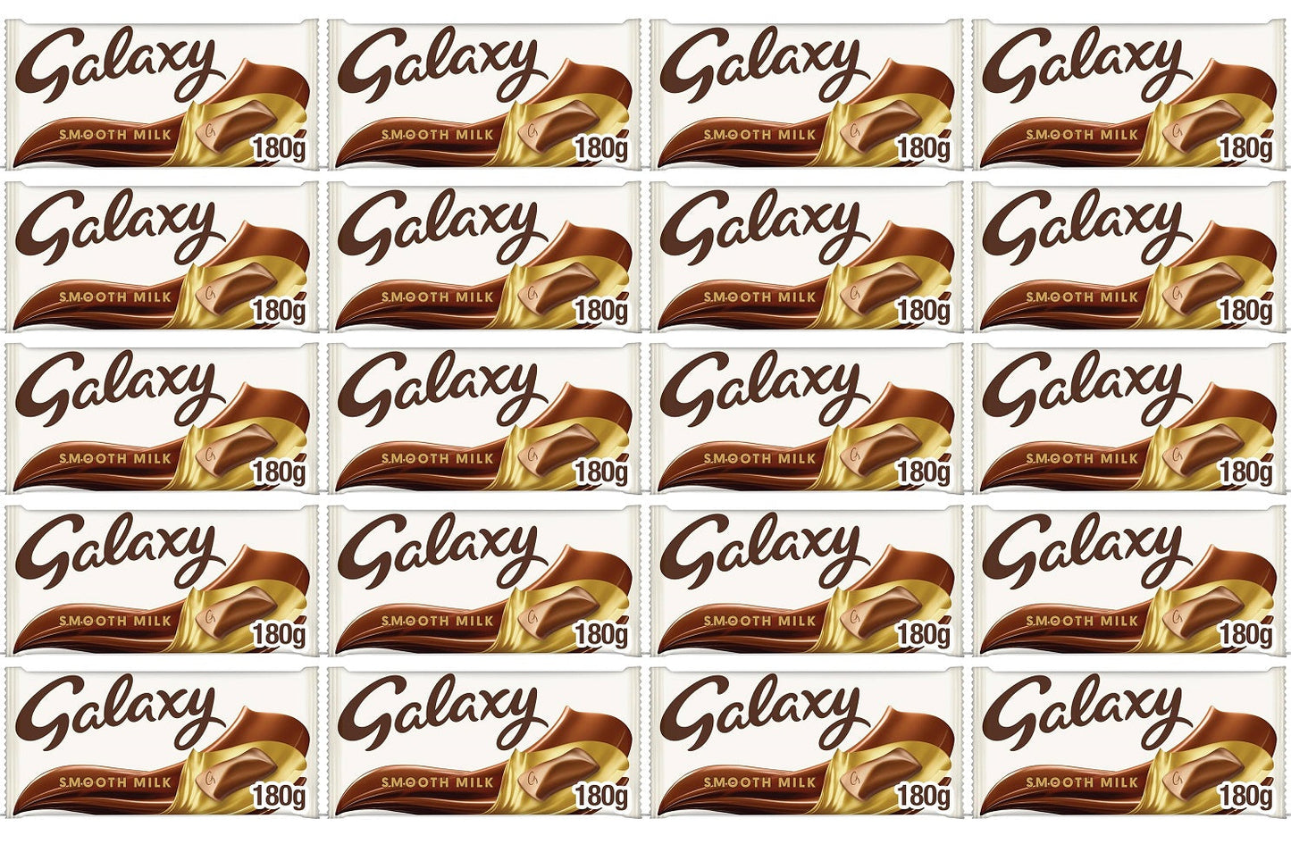 20 x Galaxy Milk Large Bar - 180GM